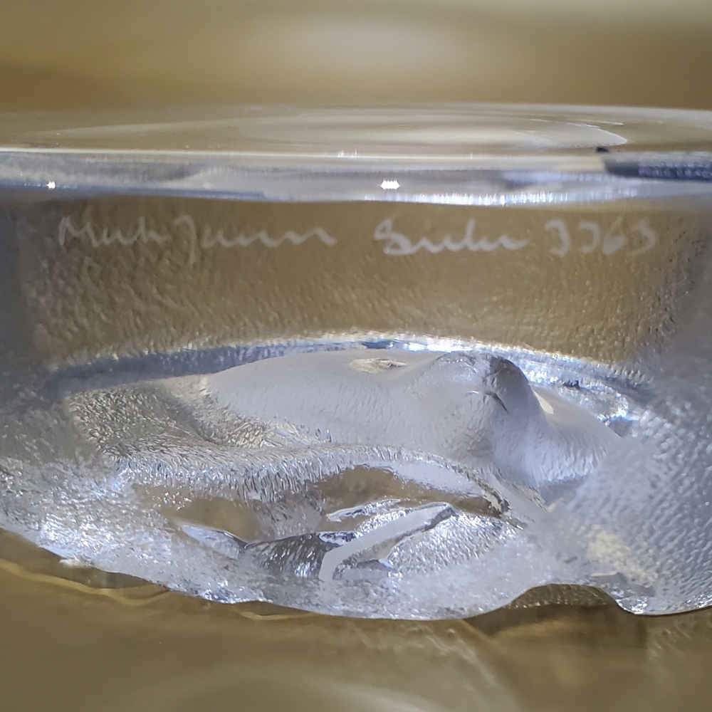 Mats Jonasson Sweden πΈπͺ Lead Crystal Panda πΌ 4 1/2" Art Glass Signed Numbered - Picture 15 of 16